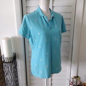 Ralph Lauren Sport boys allover polo embroidered print short sleeve Sz XL‎